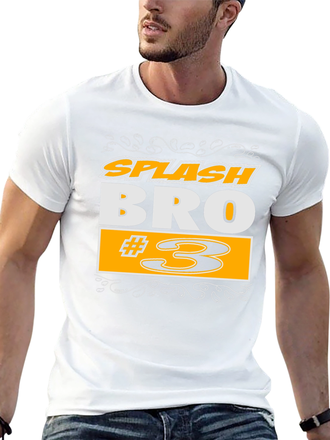 Splash Bro #3 Black Graphic T-Shirt