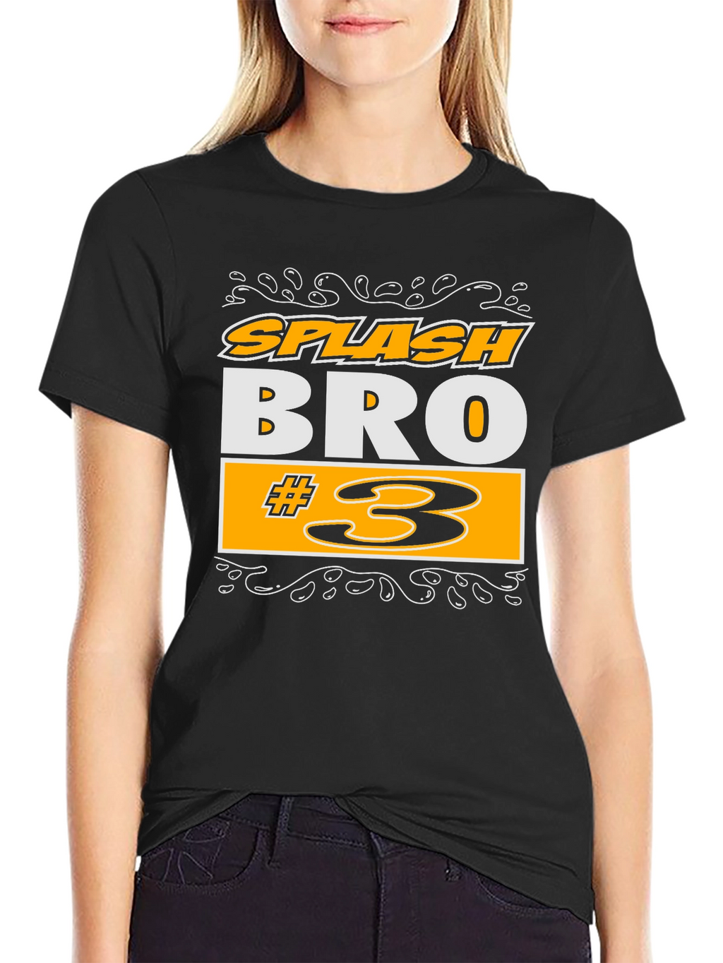Splash Bro #3 Black Graphic T-Shirt