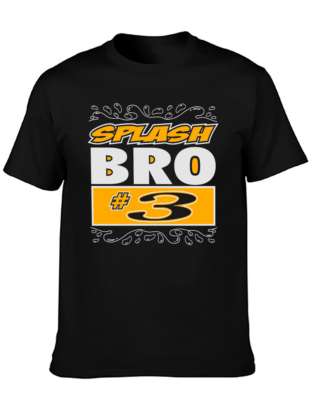 Splash Bro #3 Black Graphic T-Shirt