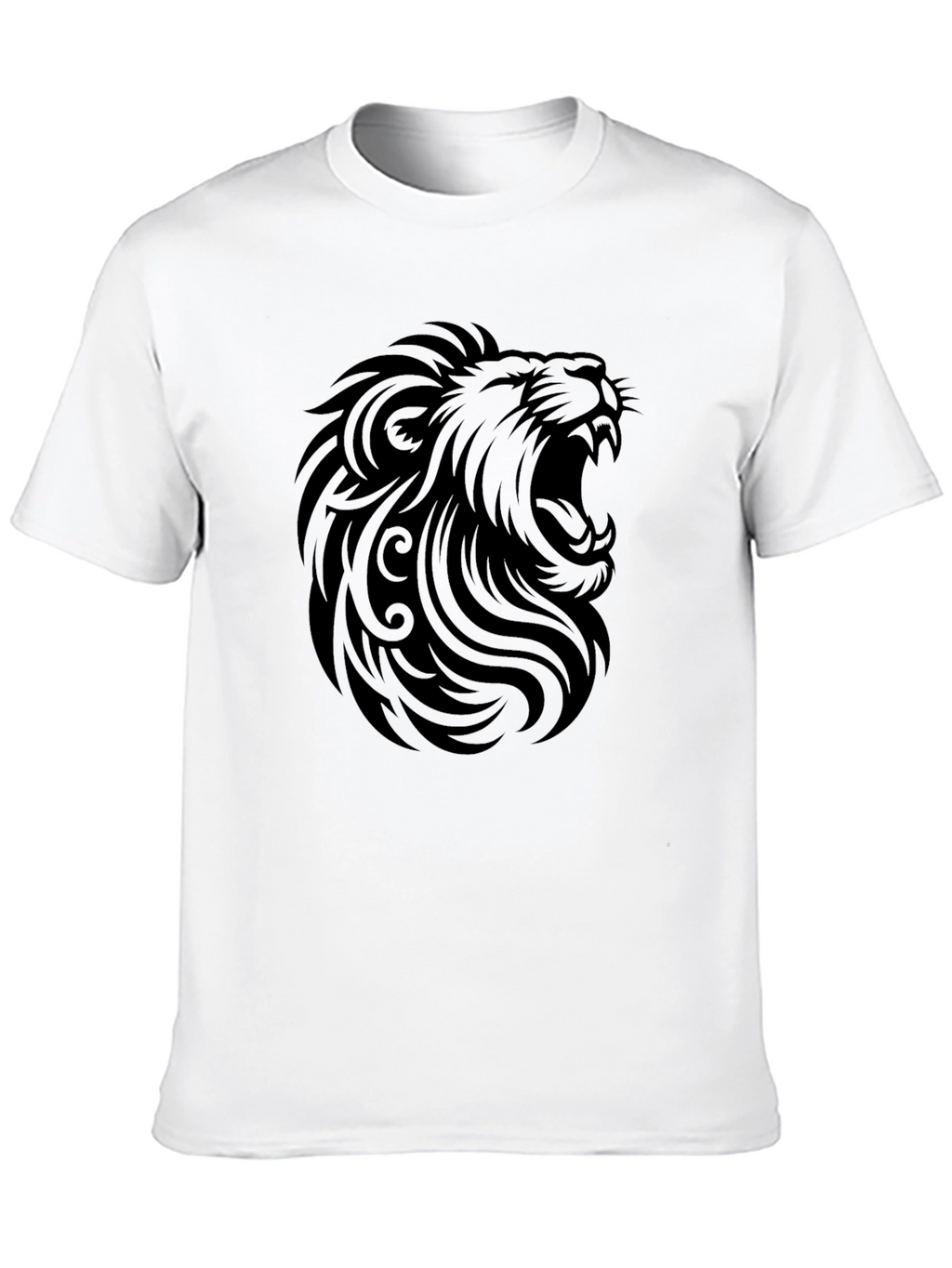 Roaring Lion Graphic Print Black T-Shirt