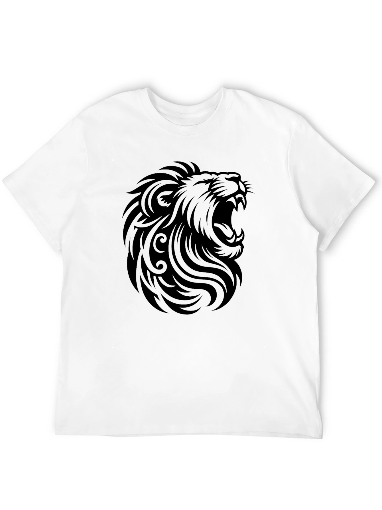 Roaring Lion Graphic Print Black T-Shirt