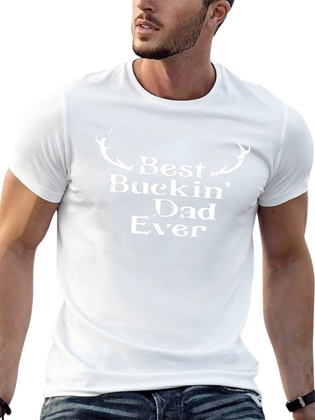Best Buckin Dad Ever Graphic T-Shirt