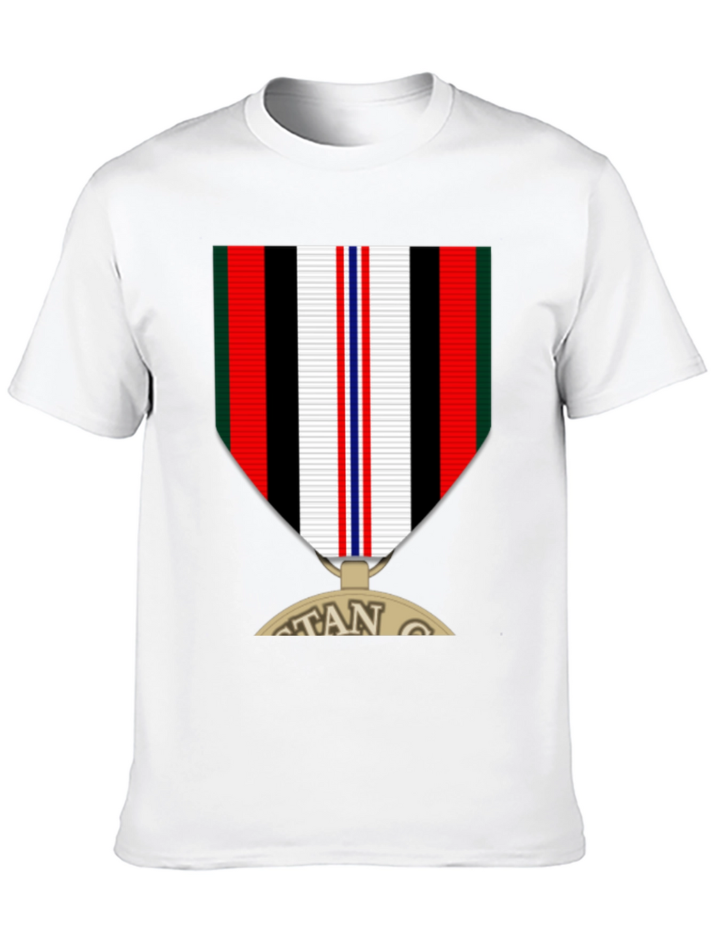 Veteran Medal Graphic Tee - Black Crew Neck T-Shirt