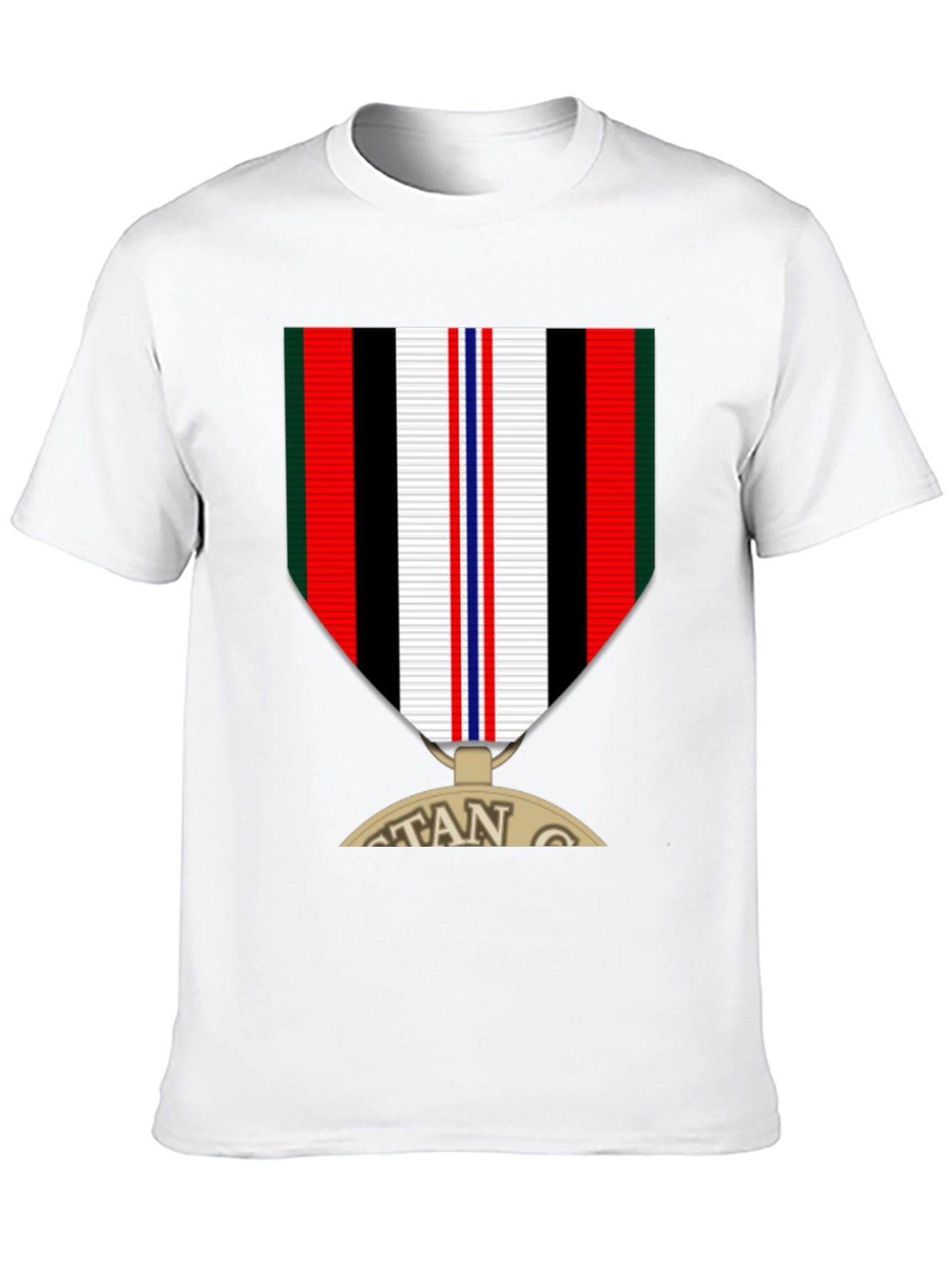 Veteran Medal Graphic Tee - Black Crew Neck T-Shirt