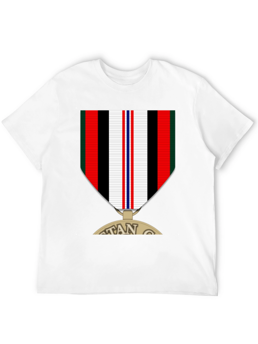 Veteran Medal Graphic Tee - Black Crew Neck T-Shirt