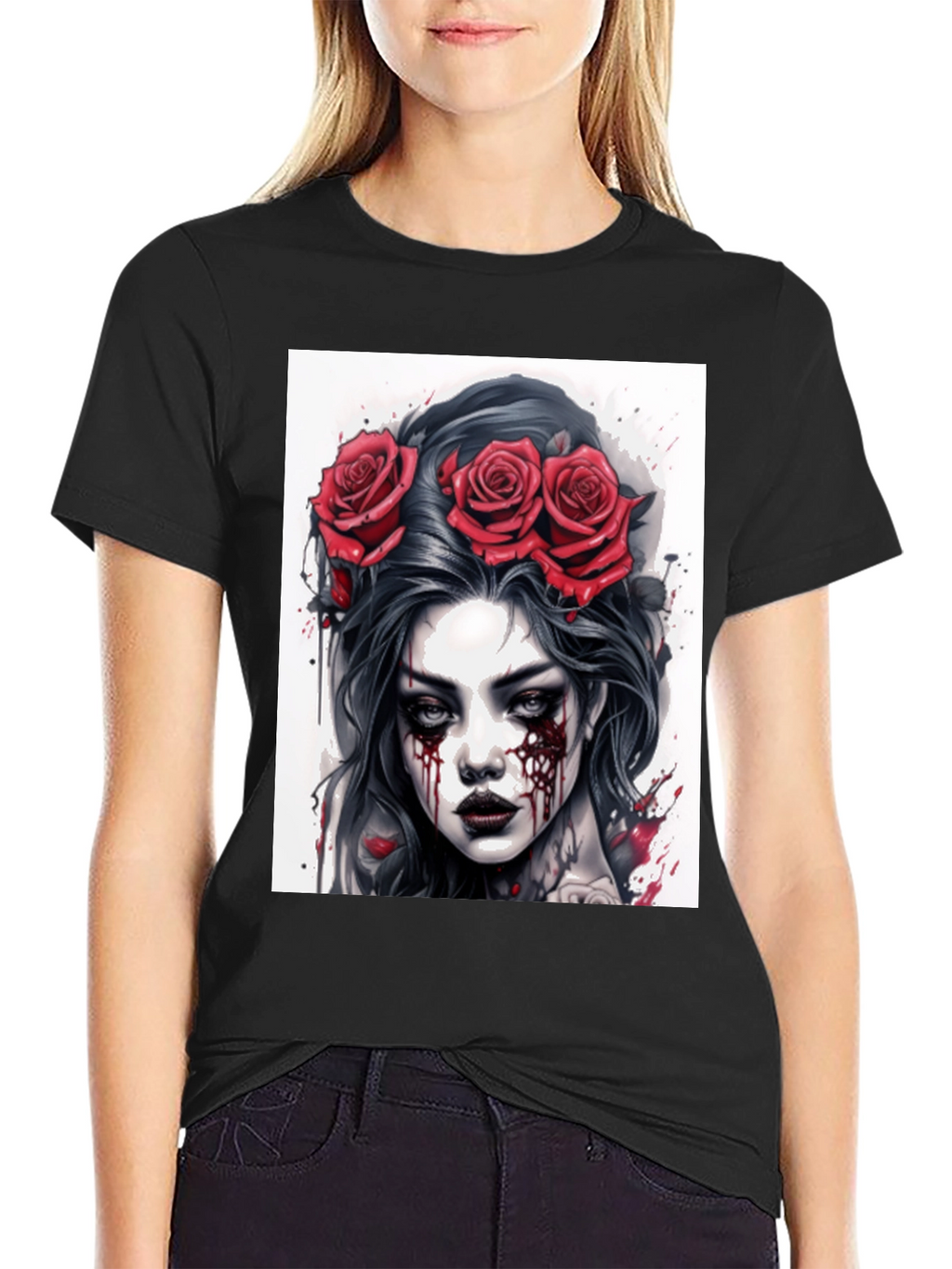 Gothic Rose Queen Tee - Dark Beauty T-Shirt