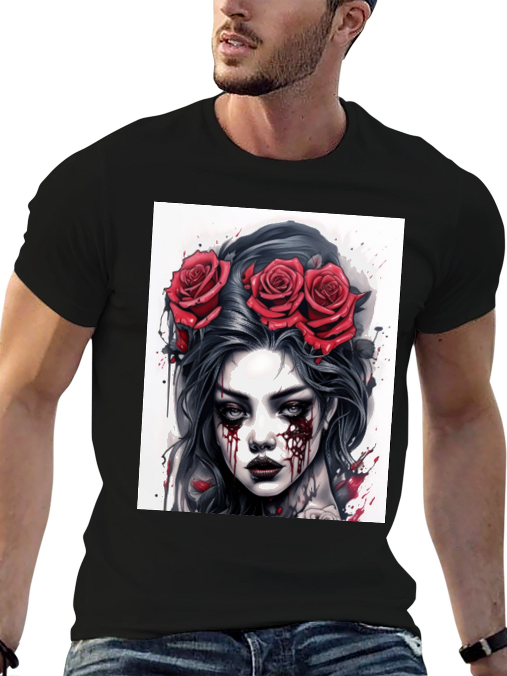 Gothic Rose Queen Tee - Dark Beauty T-Shirt
