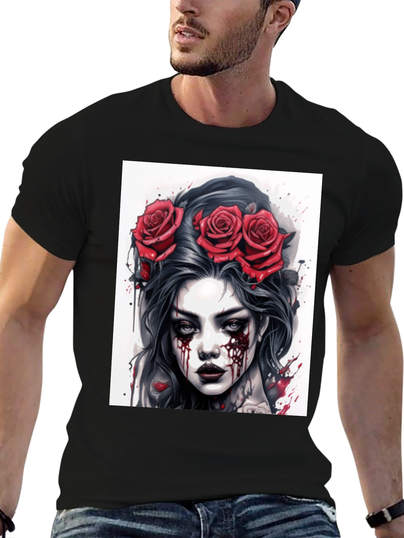 Gothic Rose Queen Tee - Dark Beauty T-Shirt