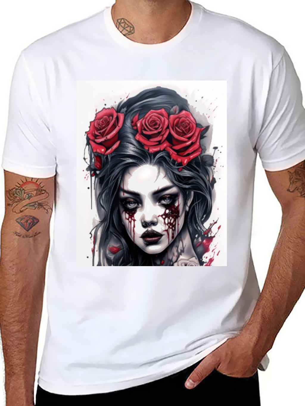 Gothic Rose Queen Tee - Dark Beauty T-Shirt