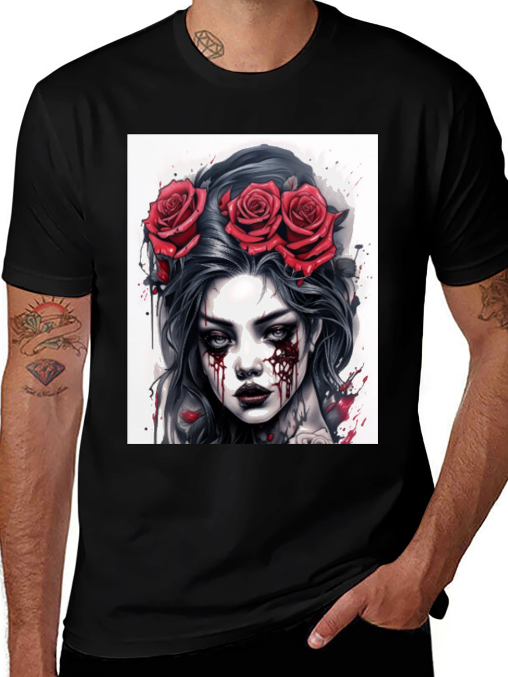 Gothic Rose Queen Tee - Dark Beauty T-Shirt