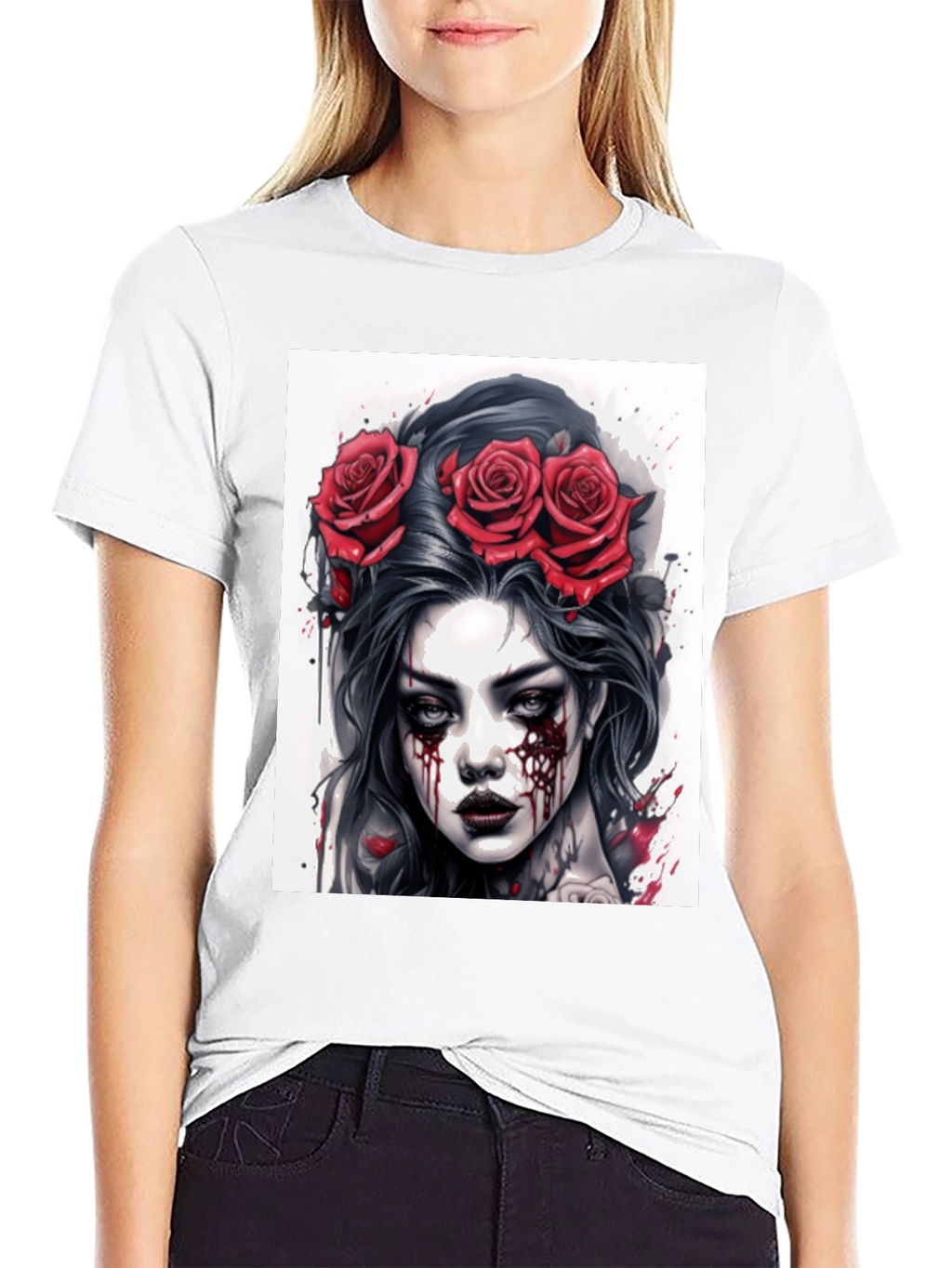 Gothic Rose Queen Tee - Dark Beauty T-Shirt
