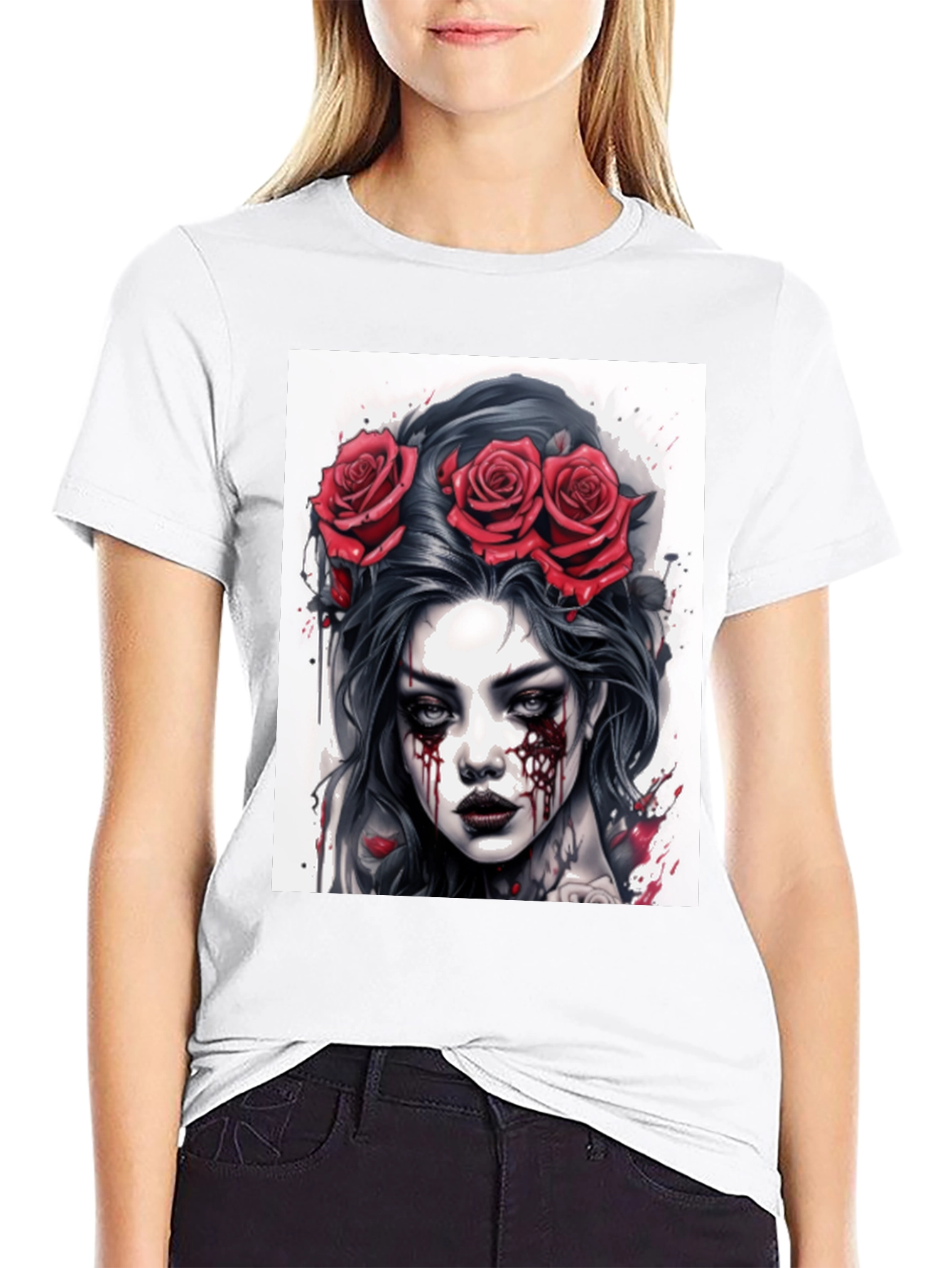 Gothic Rose Queen Tee - Dark Beauty T-Shirt