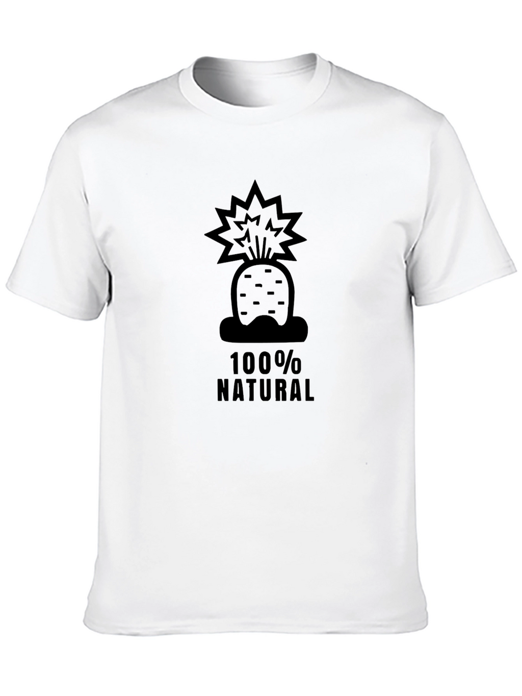 100% Natural Carrot T-Shirt - Black