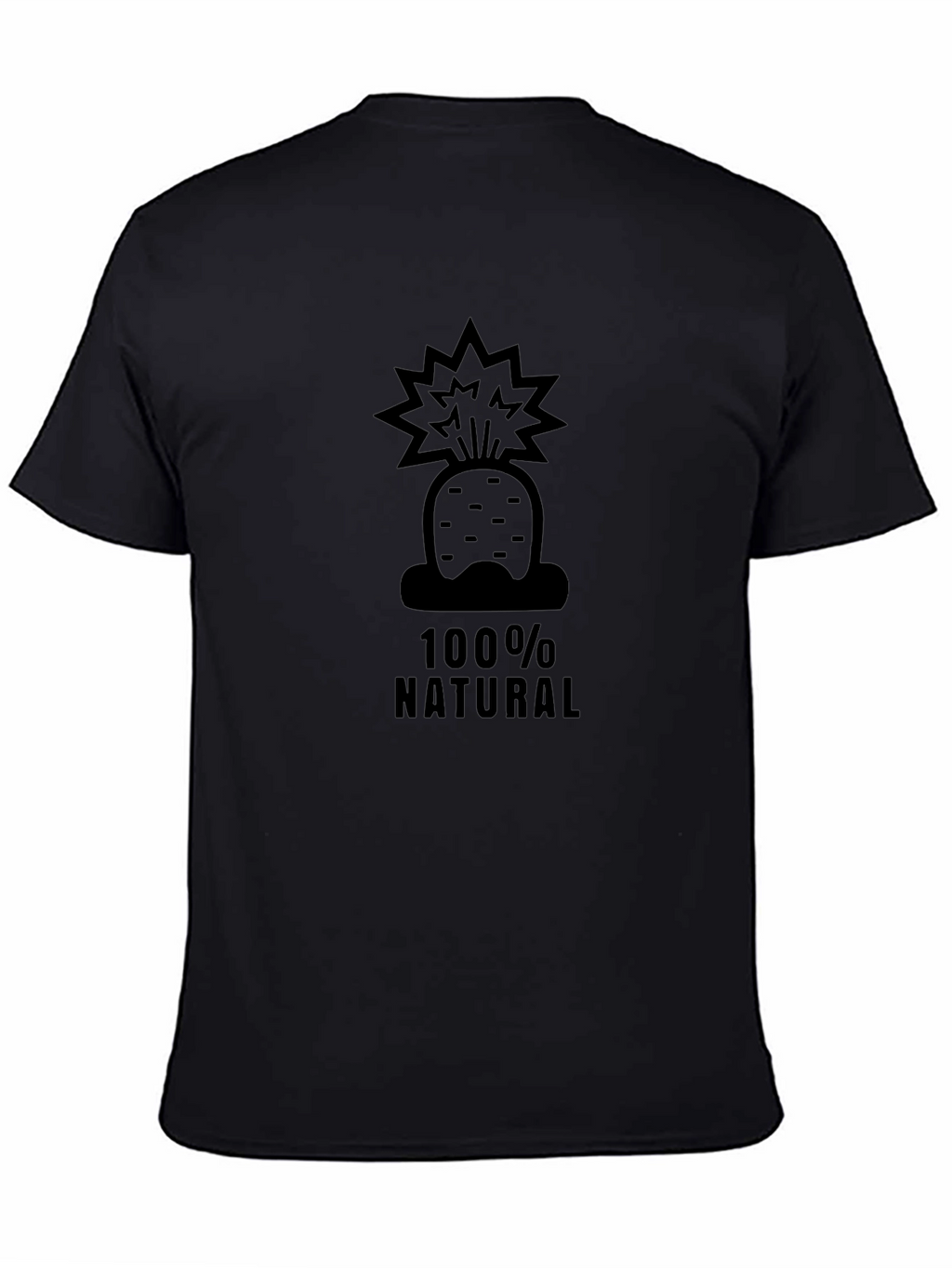 100% Natural Carrot T-Shirt - Black