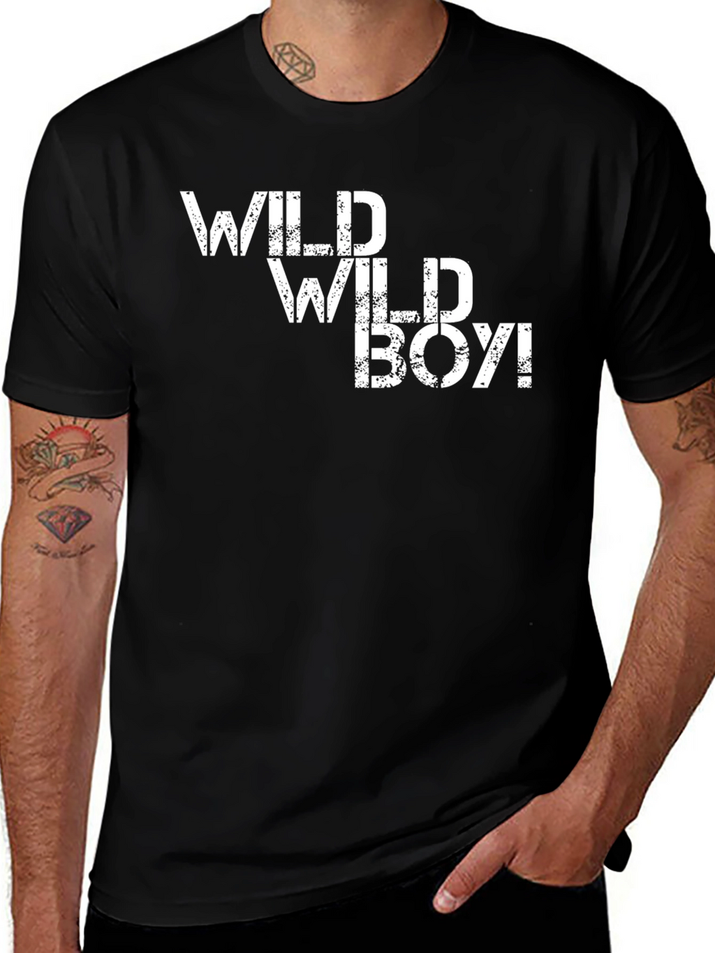 Wild Wild Boy Black Graphic Tee - Trendy Menswear