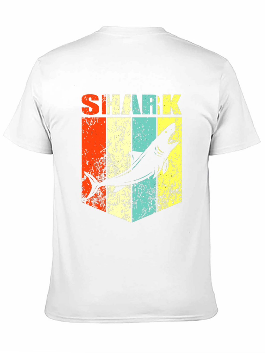 Retro Shark Graphic Tee - Stylish Mens Black T-Shirt