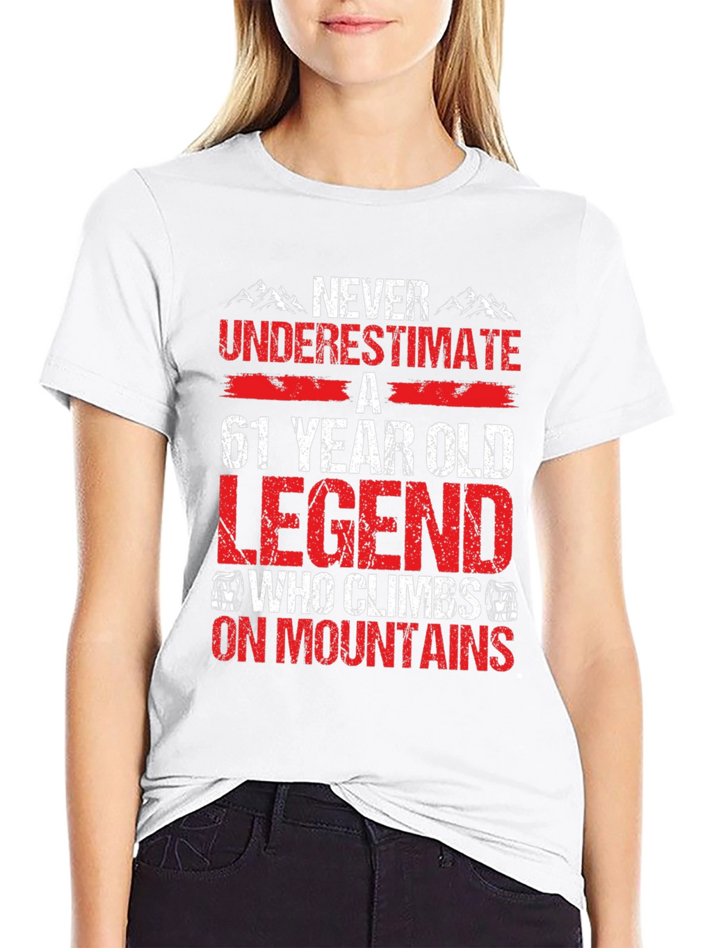 61 Year Old Legend Mountain Climber Graphic T-Shirt