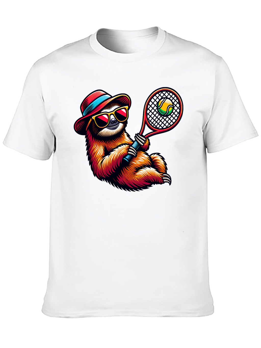 Tennis Sloth Graphic Tee - Cool & Casual!