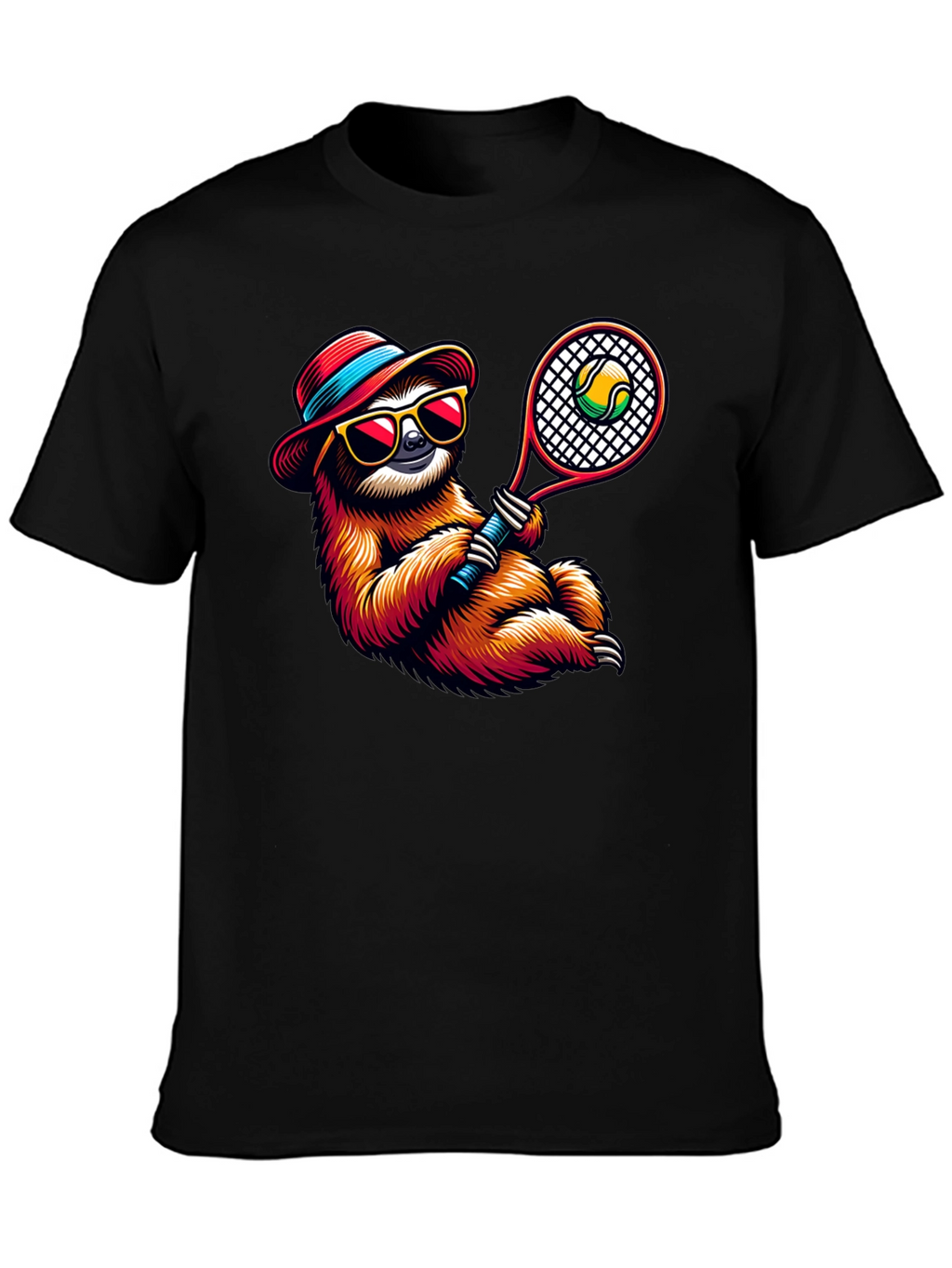 Tennis Sloth Graphic Tee - Cool & Casual!