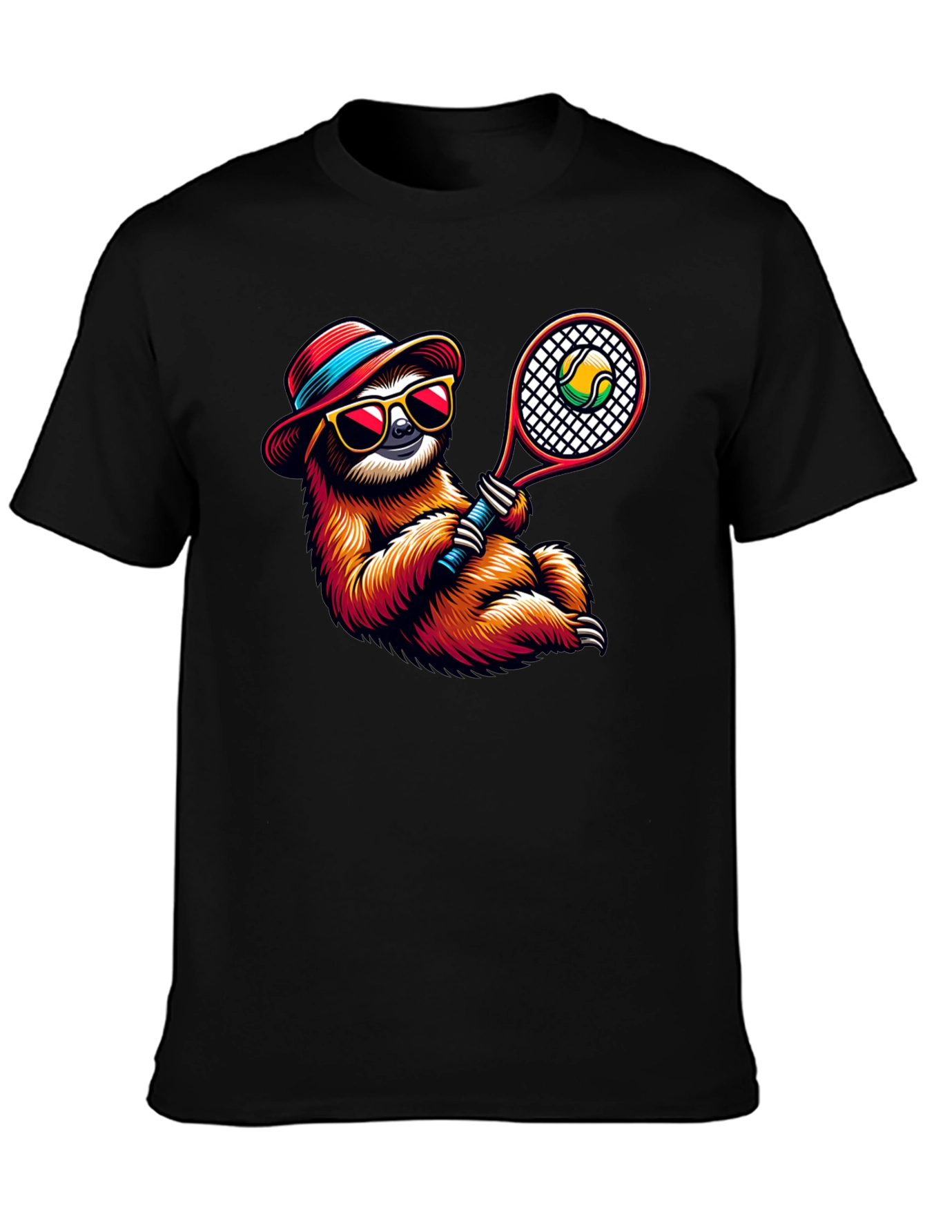 Tennis Sloth Graphic Tee - Cool & Casual!