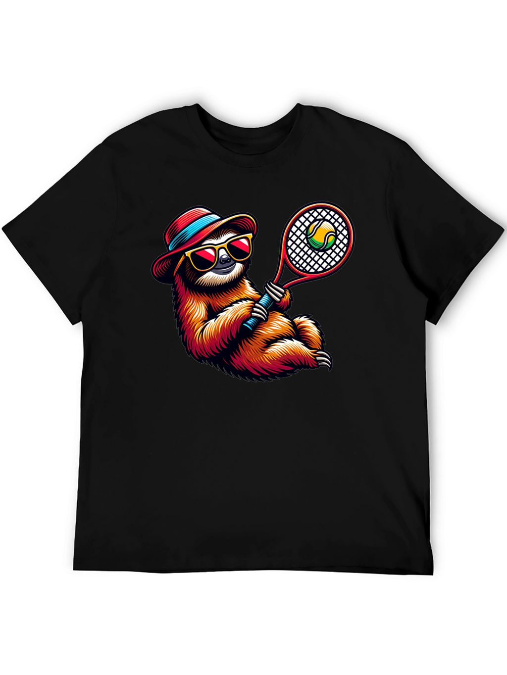 Tennis Sloth Graphic Tee - Cool & Casual!