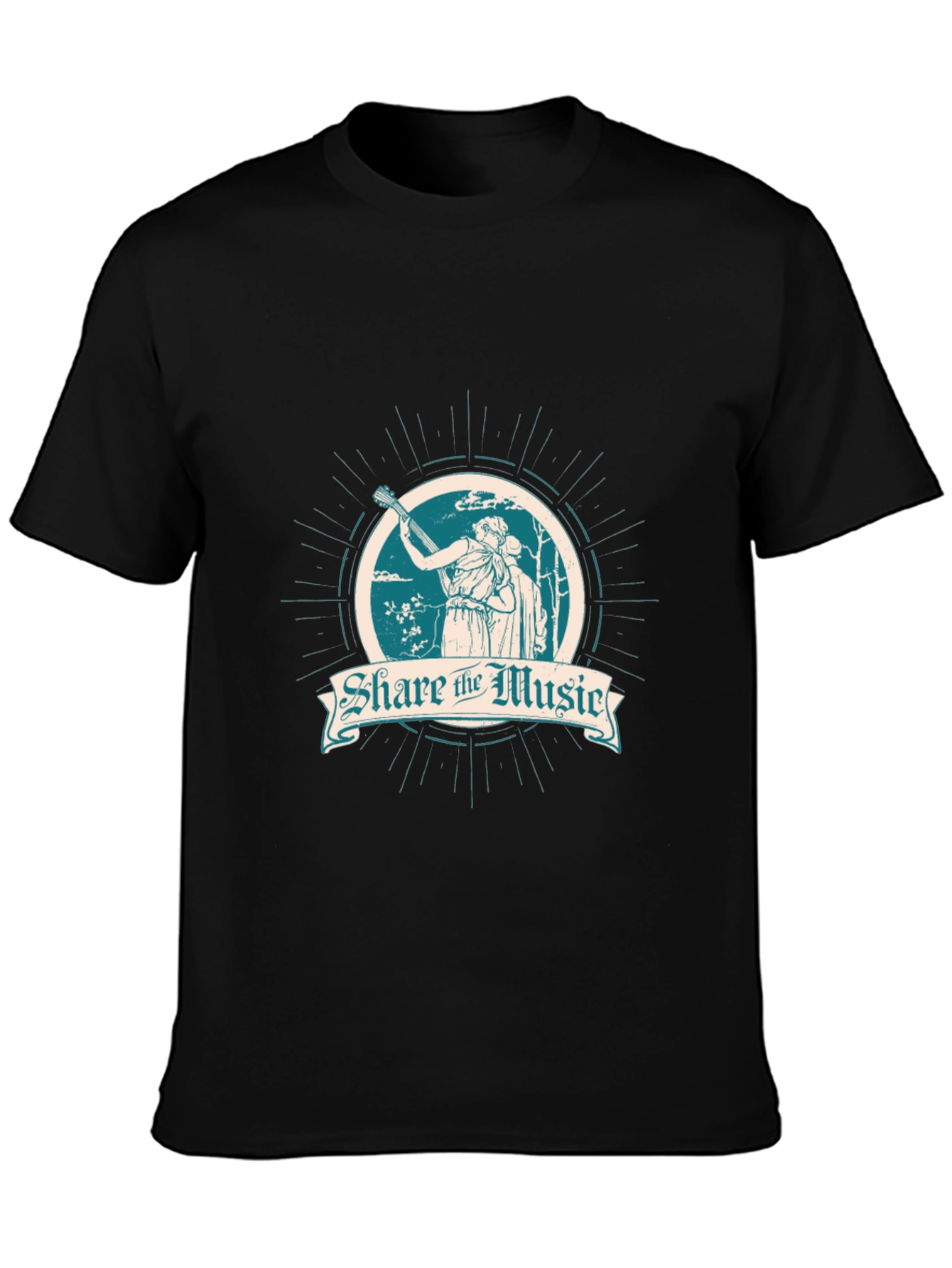 Share the Music Black Graphic T-Shirt