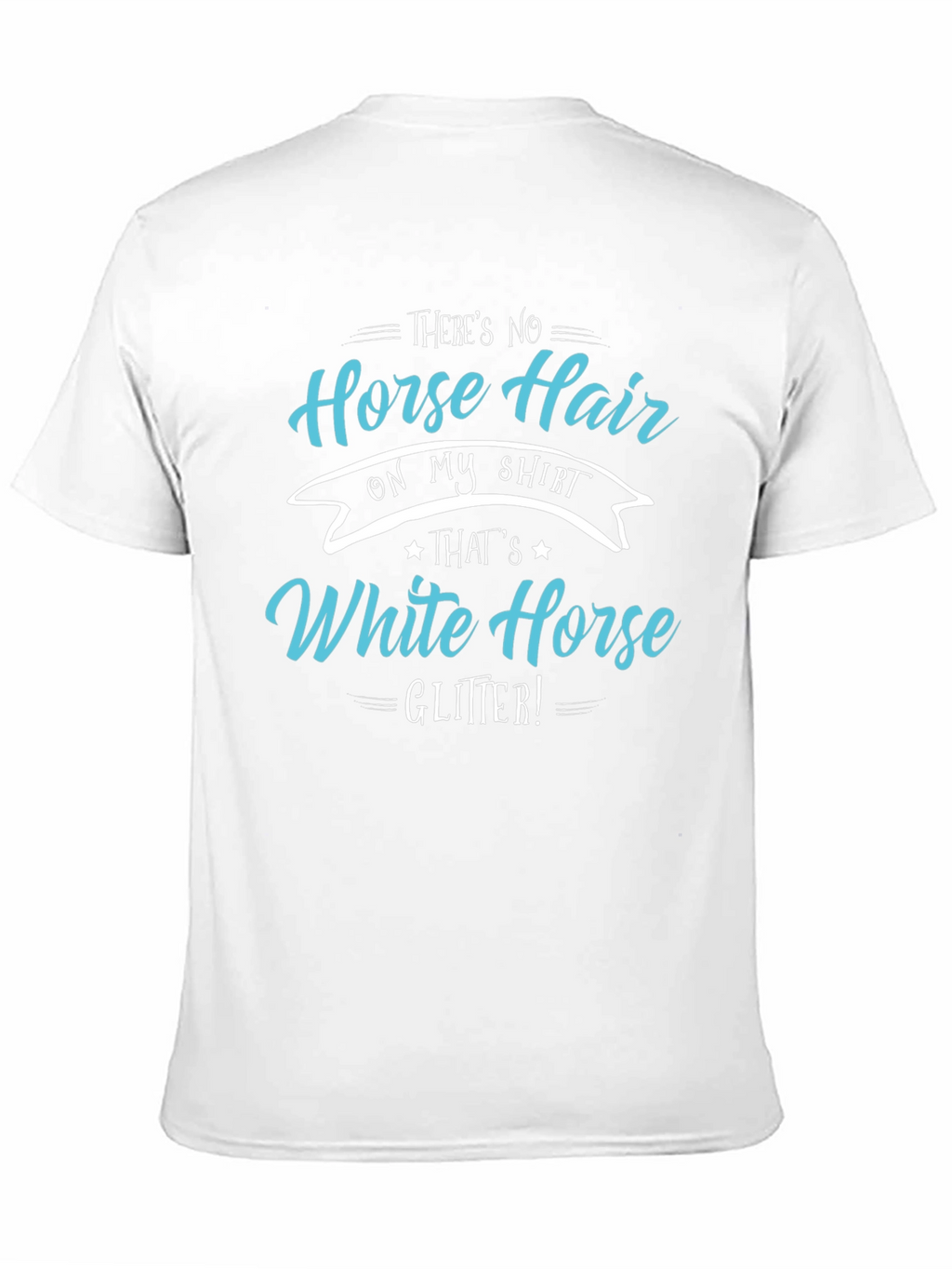 Horse Hair White Horse Glitter T-Shirt