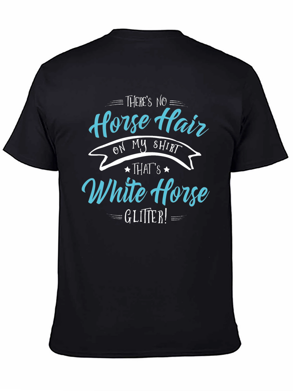 Horse Hair White Horse Glitter T-Shirt