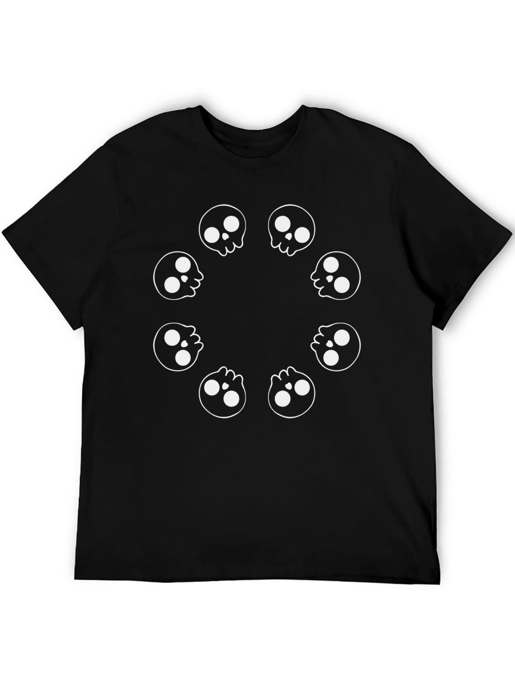 Skull Circle Graphic Black T-Shirt