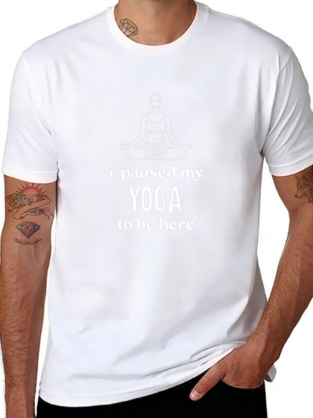 Yoga Paused Tee - Funny Graphic T-Shirt
