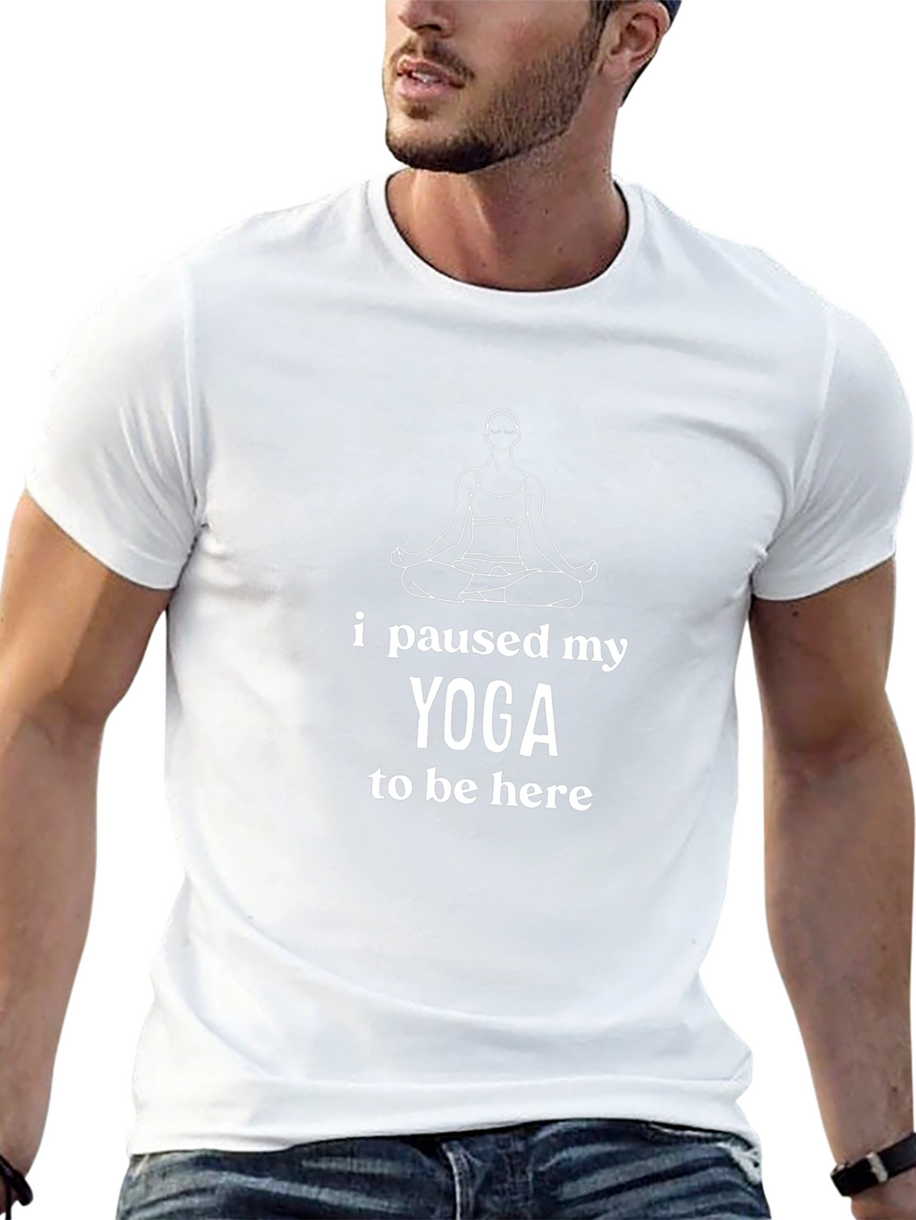 Yoga Paused Tee - Funny Graphic T-Shirt
