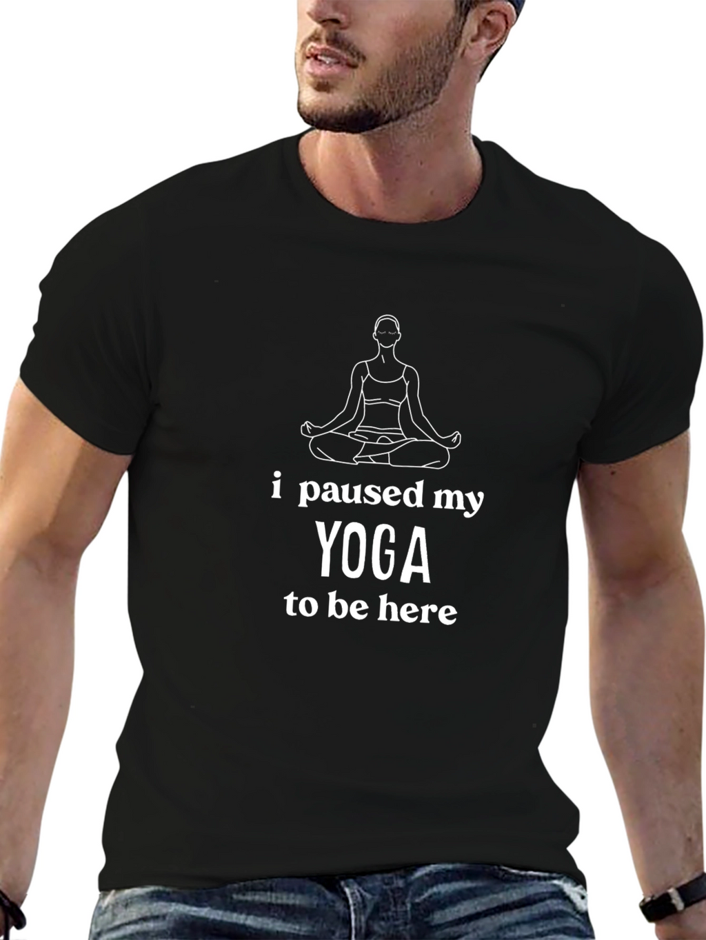 Yoga Paused Tee - Funny Graphic T-Shirt