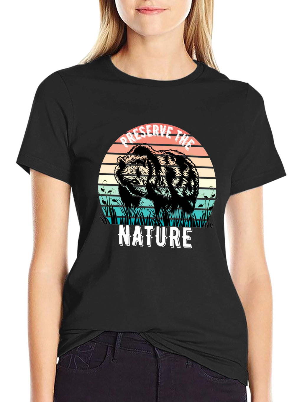 Preserve Nature Bear Graphic Tee