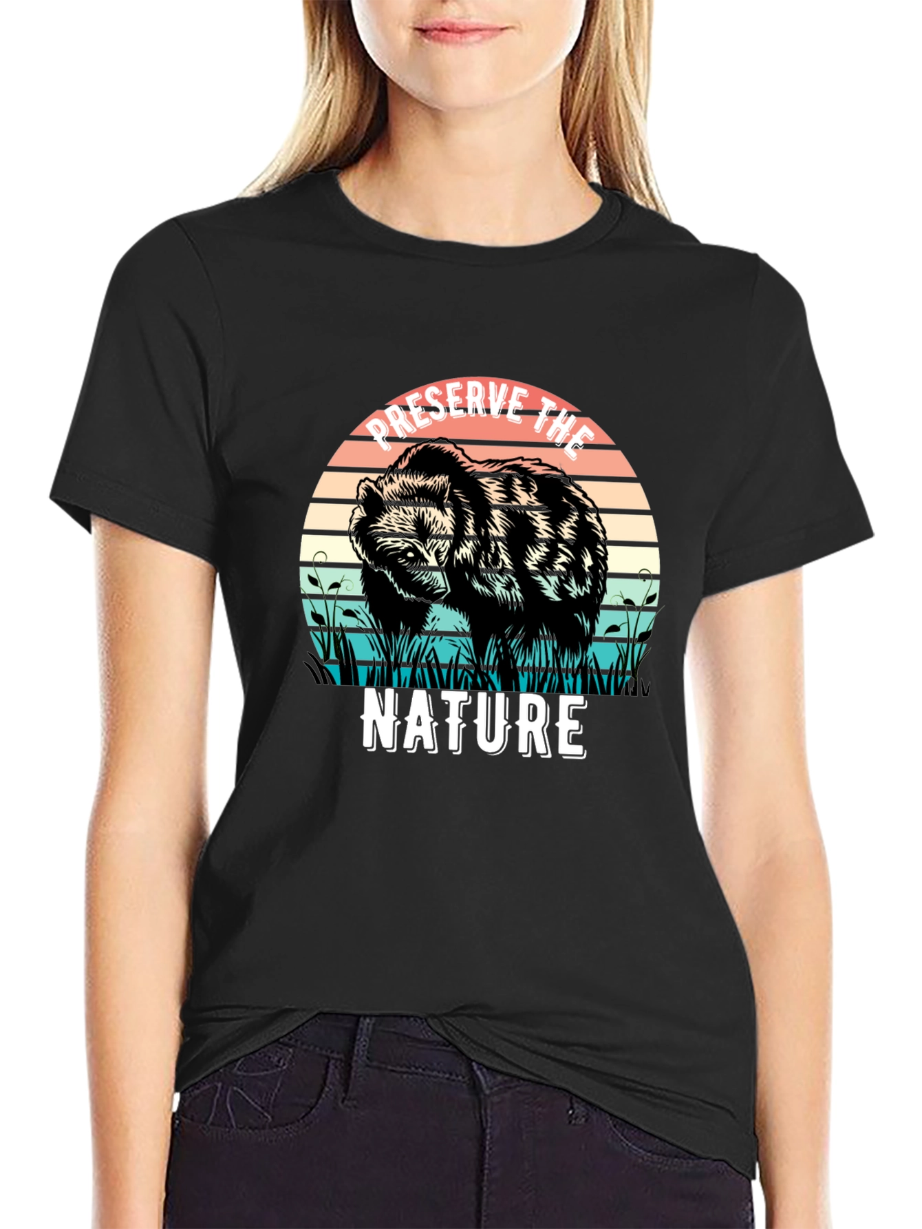 Preserve Nature Bear Graphic Tee