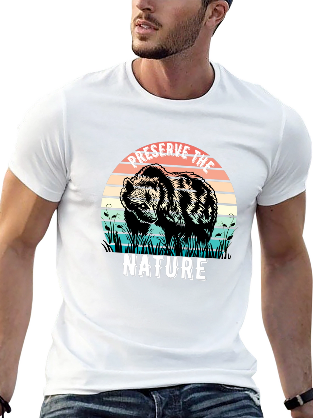 Preserve Nature Bear Graphic Tee