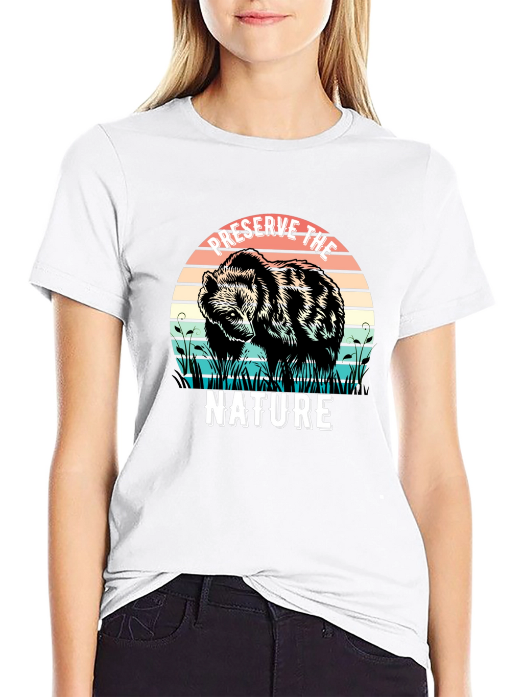 Preserve Nature Bear Graphic Tee