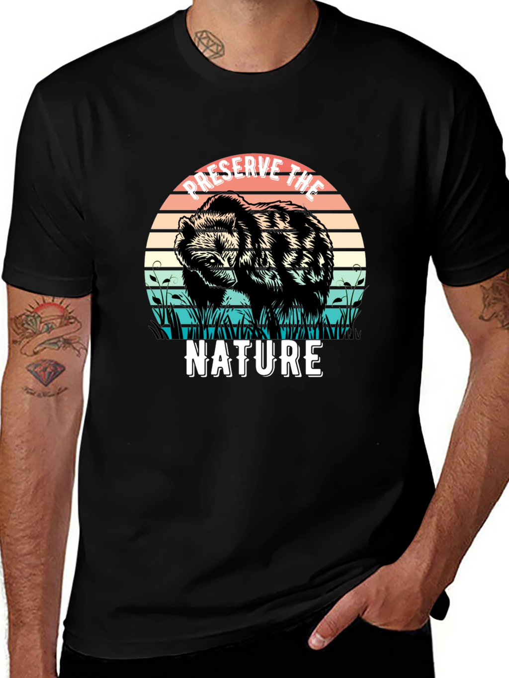 Preserve Nature Bear Graphic Tee