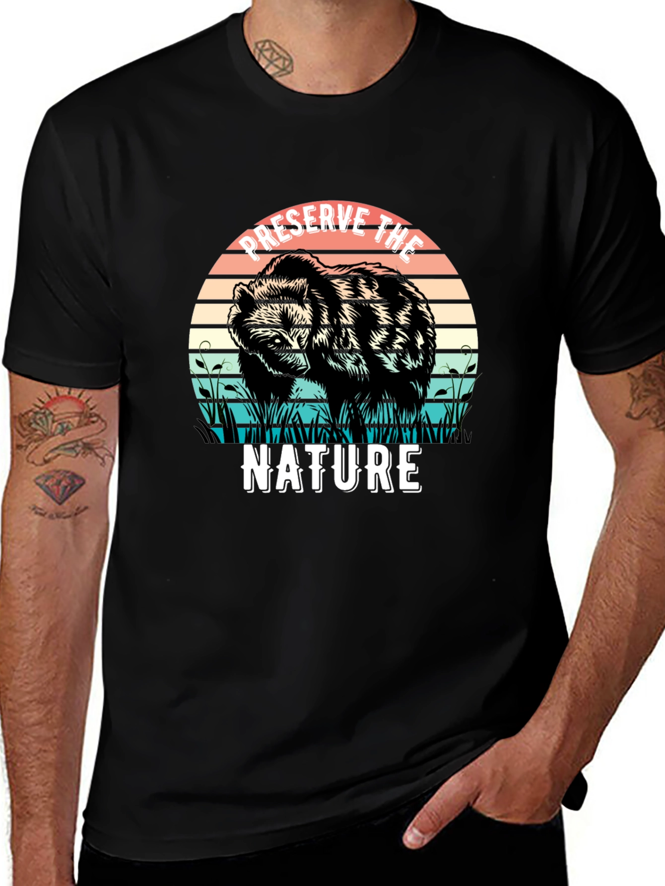 Preserve Nature Bear Graphic Tee