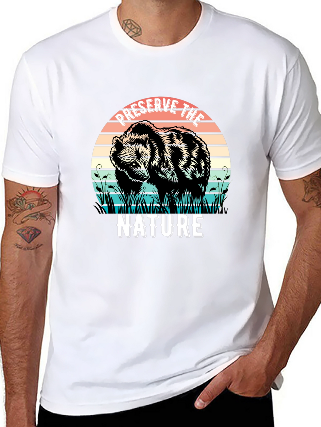 Preserve Nature Bear Graphic Tee