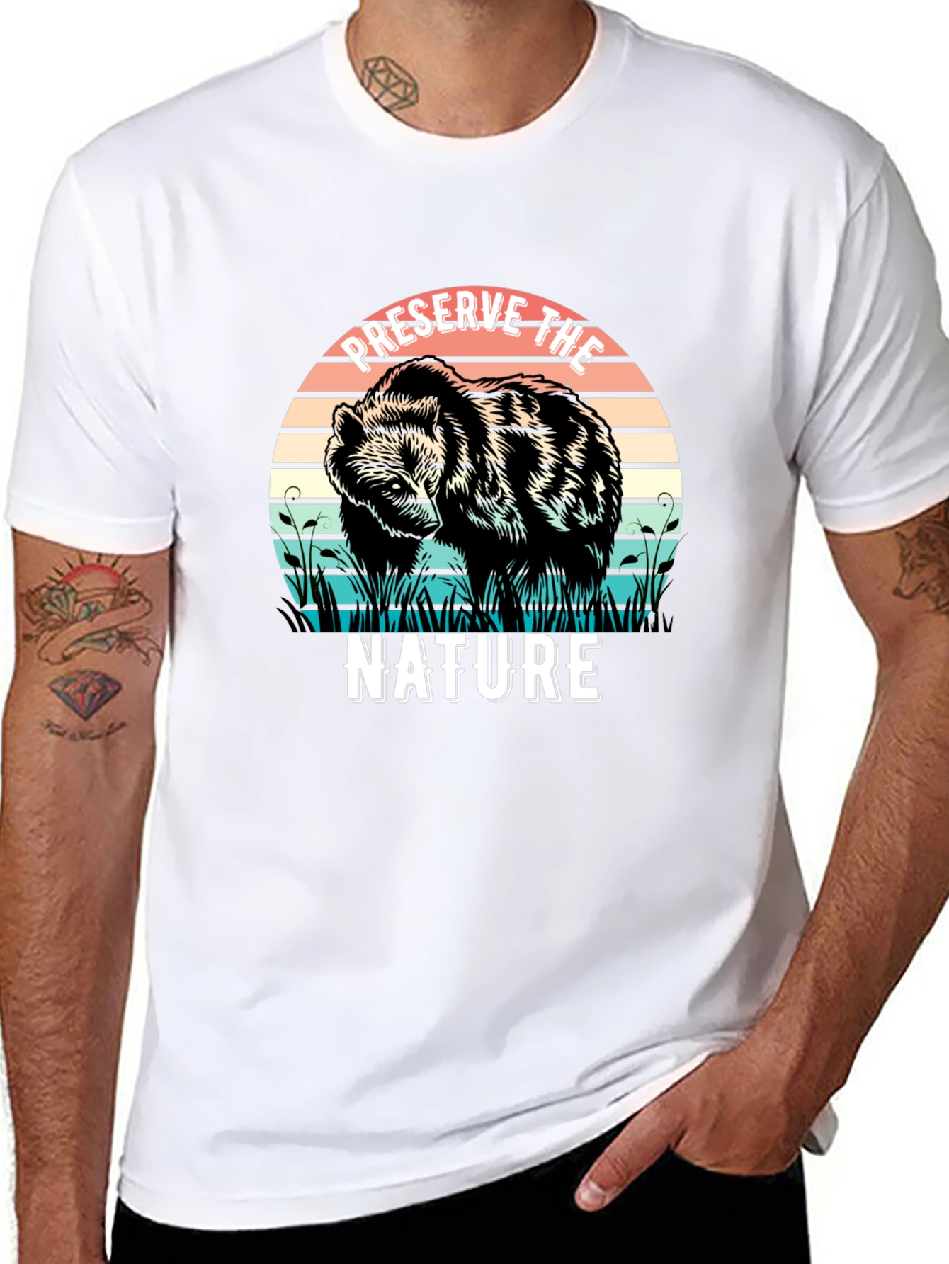 Preserve Nature Bear Graphic Tee