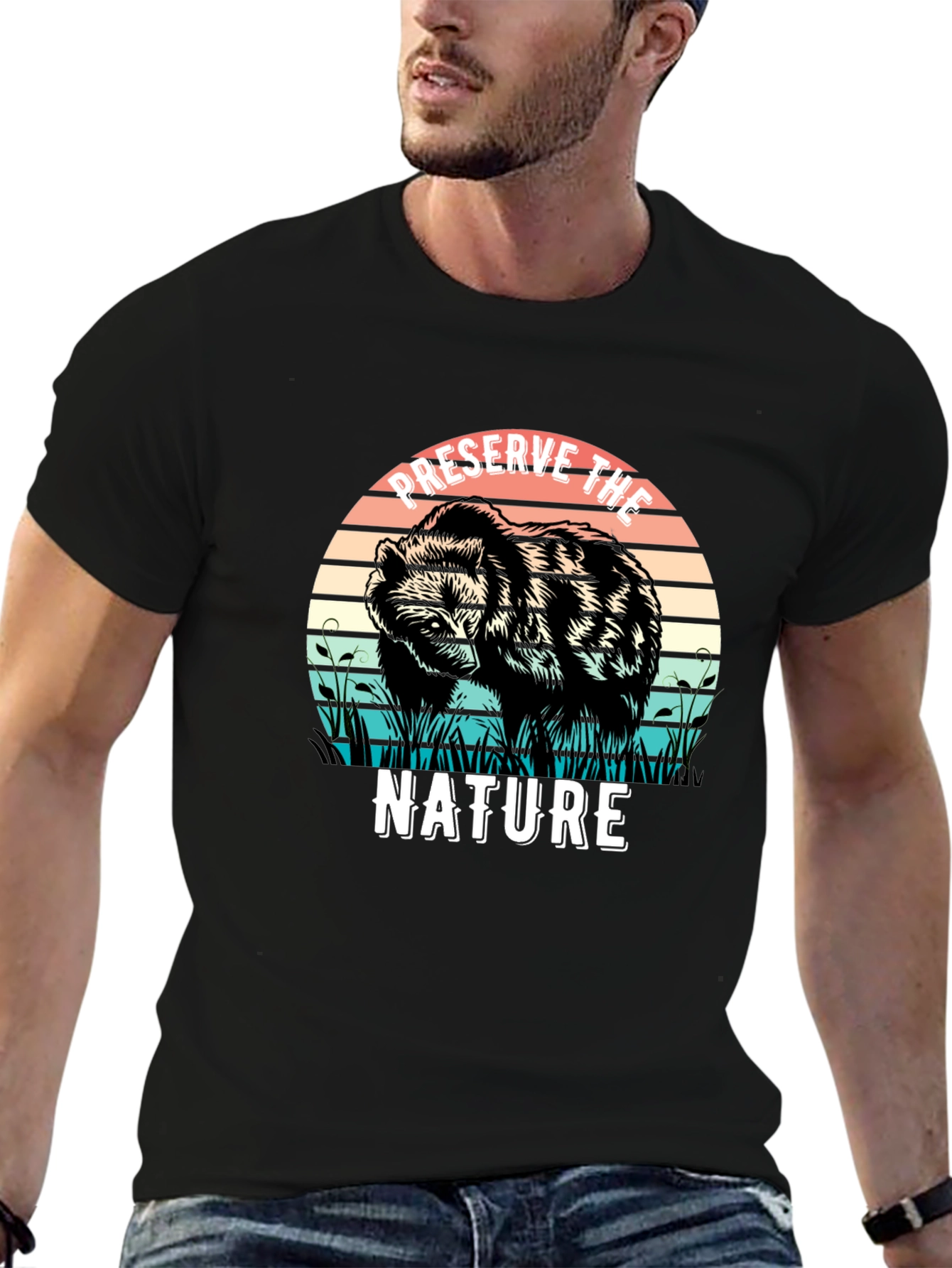 Preserve Nature Bear Graphic Tee