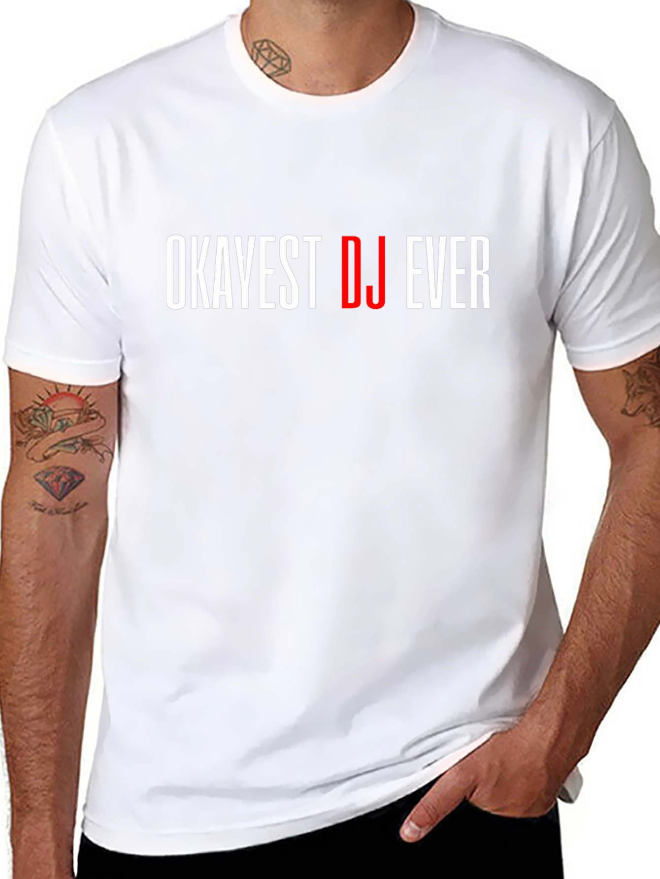 Okayest DJ Ever Black Graphic T-Shirt