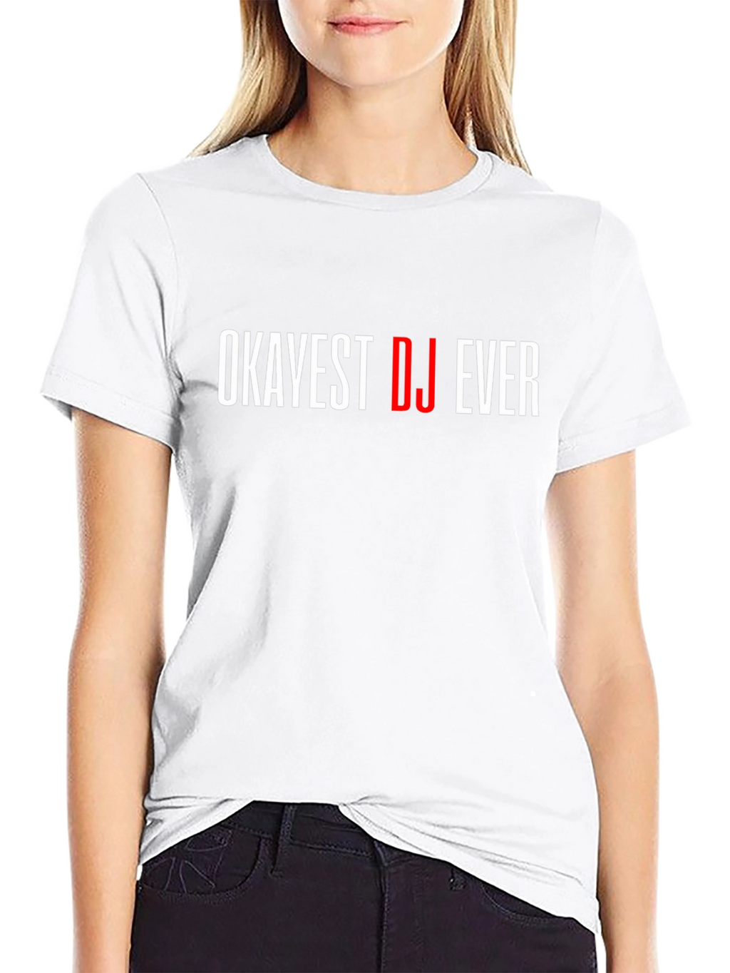 Okayest DJ Ever Black Graphic T-Shirt