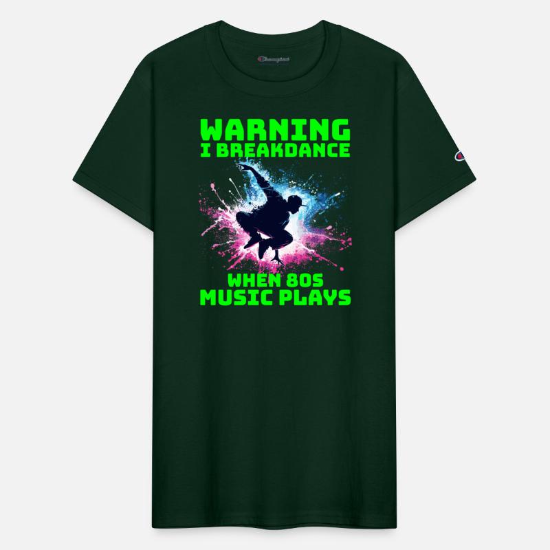 80s Breakdancer Silhouette - Neon Dance Moves