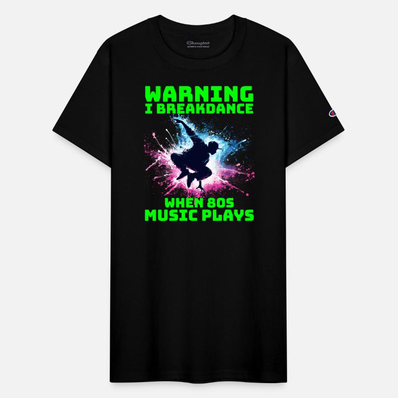 80s Breakdancer Silhouette - Neon Dance Moves