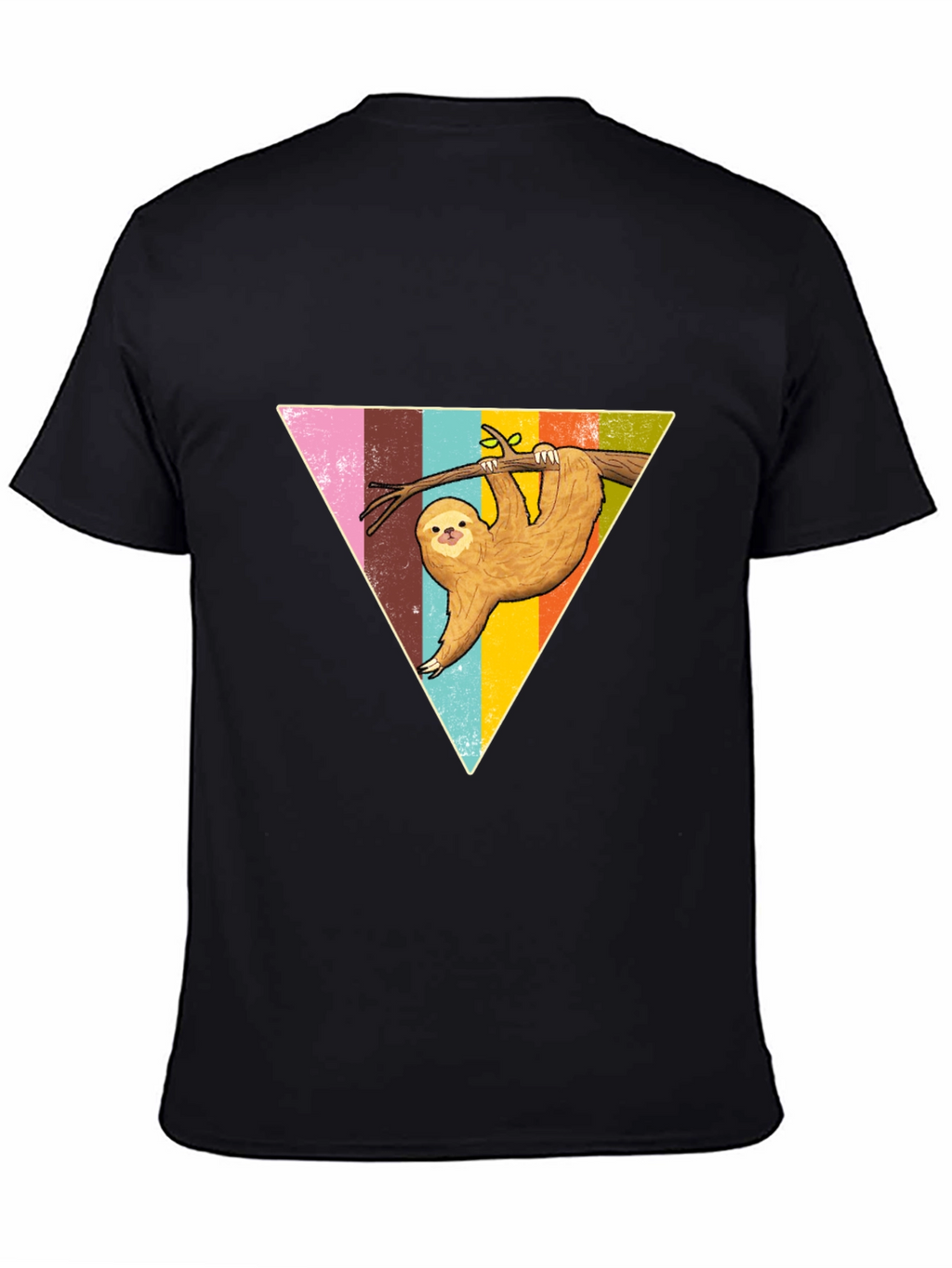 Sloth Triangle Graphic Tee - Casual & Fun Style