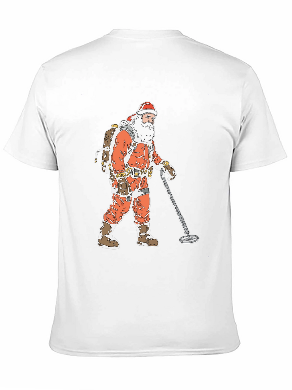 Santa Metal Detecting Graphic Tee