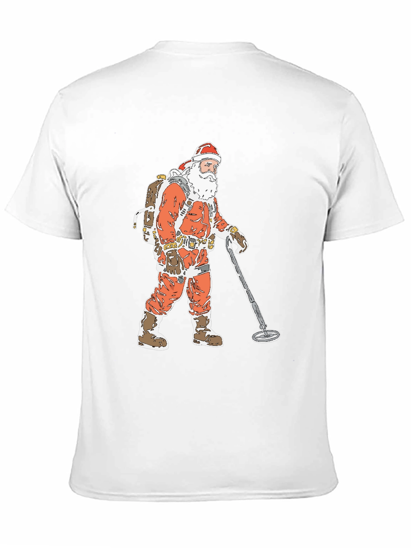 Santa Metal Detecting Graphic Tee