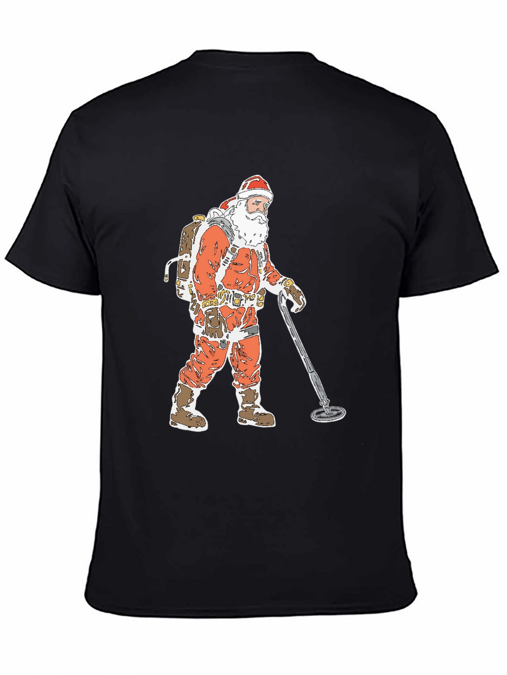 Santa Metal Detecting Graphic Tee
