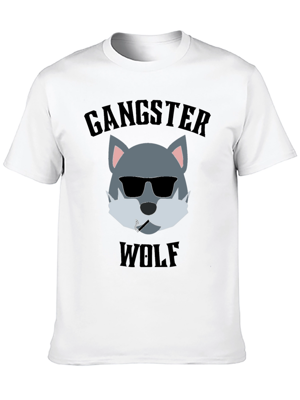 Gangster Wolf Graphic T-Shirt - Cool and Edgy Design